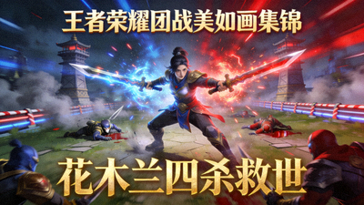 王者荣耀团战美如画集锦 - 花木兰四杀救世